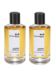 Mancera 2-Piece Roses Vanille Perfume Set for Women, 2 x 120ml EDP