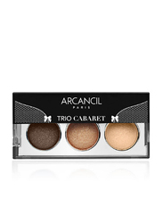 Arcancil Trio Cabaret Eyeshadow, 100 Sertie De Topaze, Multicolour