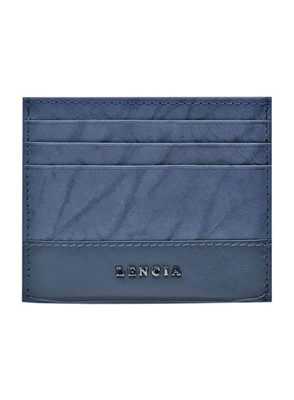 Lencia Leather Card Holder for Men, LMWC-15991, Navy Blue
