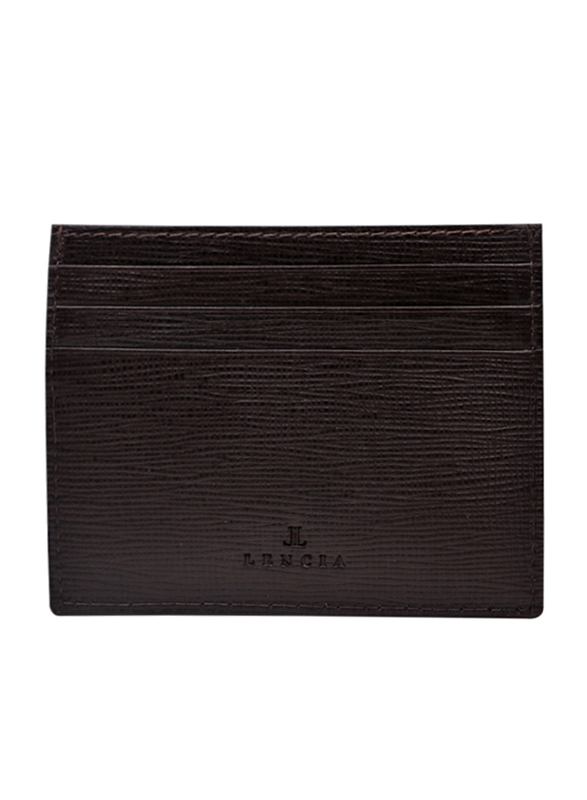 Lencia Leather Card Holder for Men, LMWC-15994, Brown