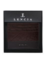 Lencia Leather Card Holder for Men, LMWC-15991, Brown