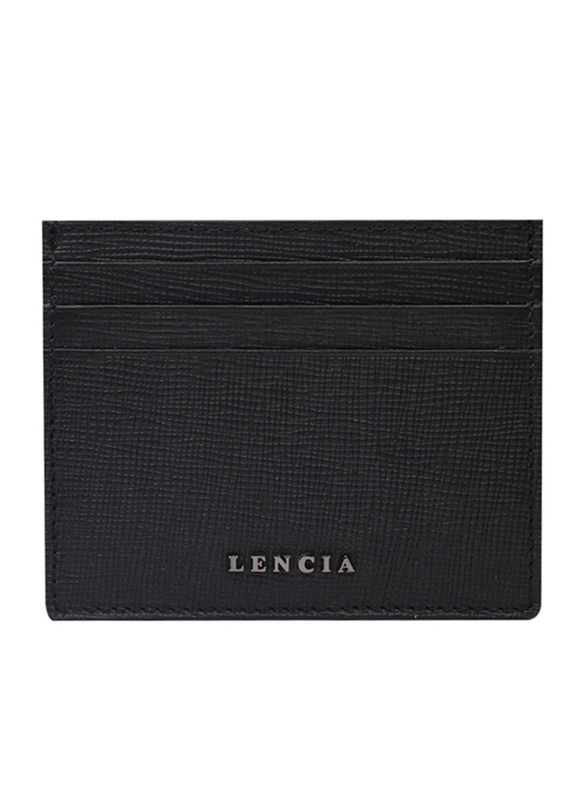 Lencia Leather Card Holder for Men, LMWC-15994, Black