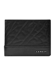 Lencia Leather Bi-Fold Wallet for Men, LMW-15987, Black