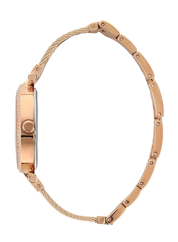 Guess Stainless Steel Analog Watch For Girl, Water Resistant, Rose Gold, W0638L4