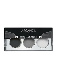 Arcancil Trio Cabaret Eyeshadow, 001 Noir Music Hall, Multicolour