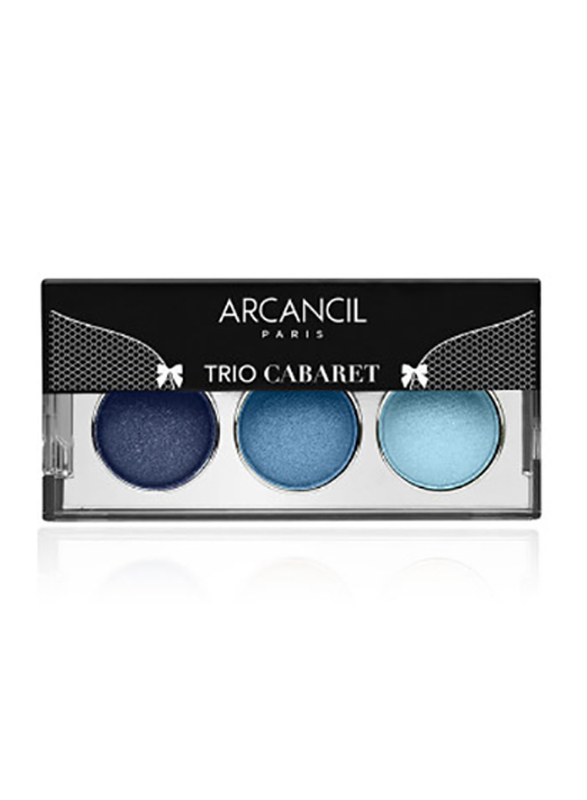 Arcancil Trio Cabaret Eyeshadow Palette, 003 Bleu Drama, Multicolour