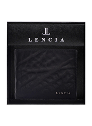 Lencia Leather Bi-Fold Wallet for Men, LMW-15990, Black