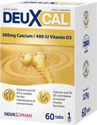 Deuxphar DeuxCal Dietary Supplement, 500mg, 60 Tablets