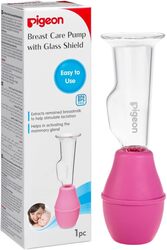 Pigeon Breast Care Pump with Glass Shield, Pink