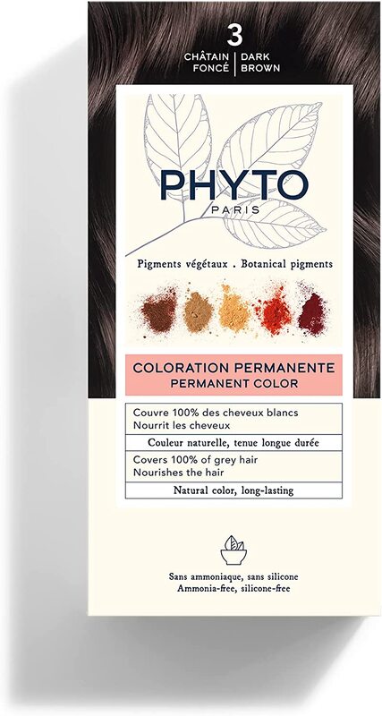 Phyto Permanent Hair Color, 300gm, 3 Dark Brown