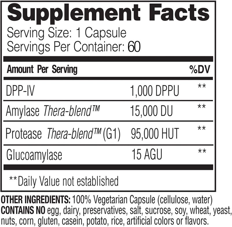 Enzymedica GlutenEase Capsules, 60 Capsules