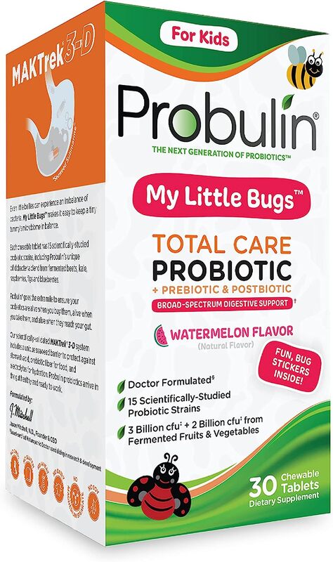 Probulin My Little Bugs Total Care Probiotic Watermelon Chewable Tablets, 30 Tablets