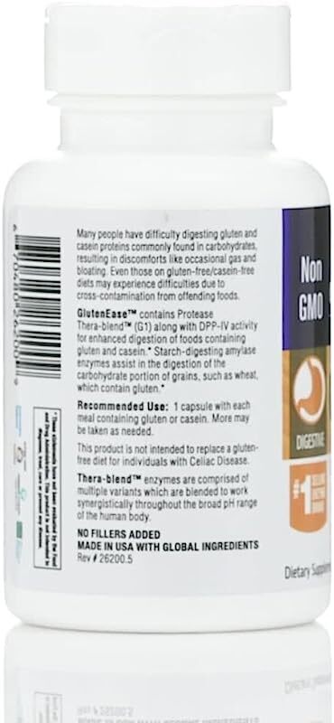 Enzymedica GlutenEase Capsules, 60 Capsules