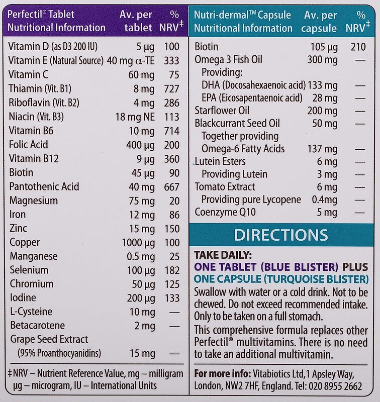 Vitabiotics Perfectil Plus Skincare Supplement, 56 Capsules