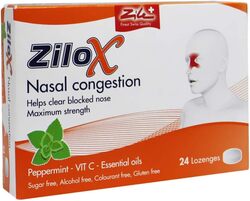 TML Zilox Nasal Congestion Lozenges, 24 Lozenges