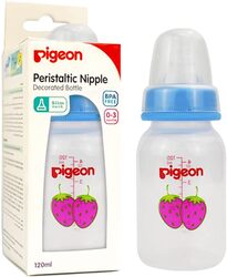 Pigeon Slim Neck Animal Decorated Bottle, 120ml, Blue