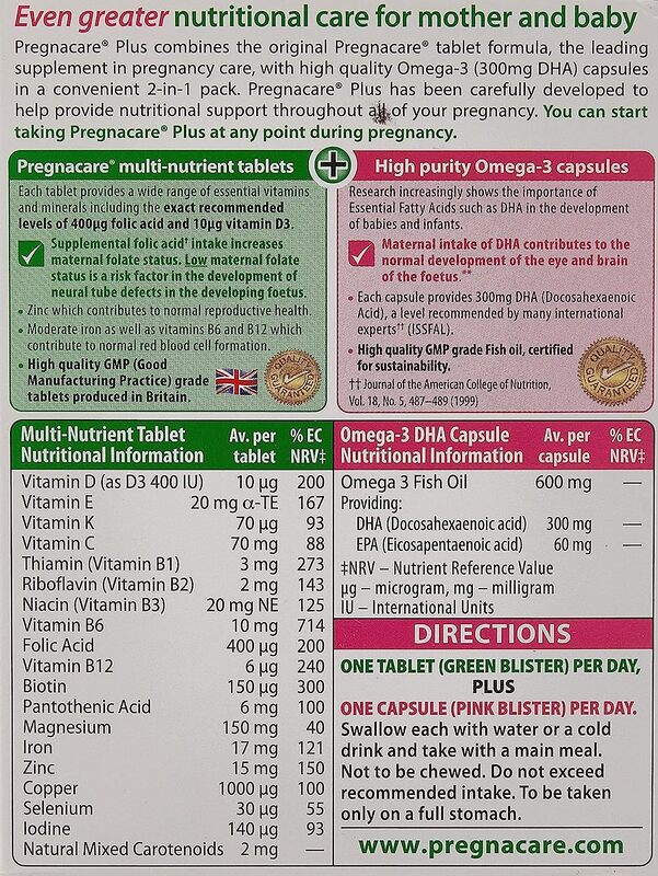 Vitabiotics Pregnacare Plus Omega 3 Tablets, 56 Tablets