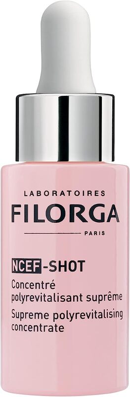 Laboratoires Filorga Paris NCEF-Shot Revitalizing Ultra-Concentrated Face Serum with Intensive Anti Aging Formula for Reduced Wrinkles, 0.5oz