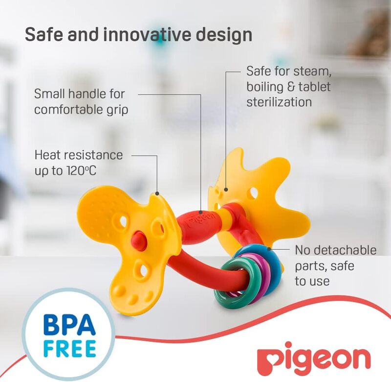 Pigeon BPA-Free Training Teether Step 1, 4+ Months, Multicolour