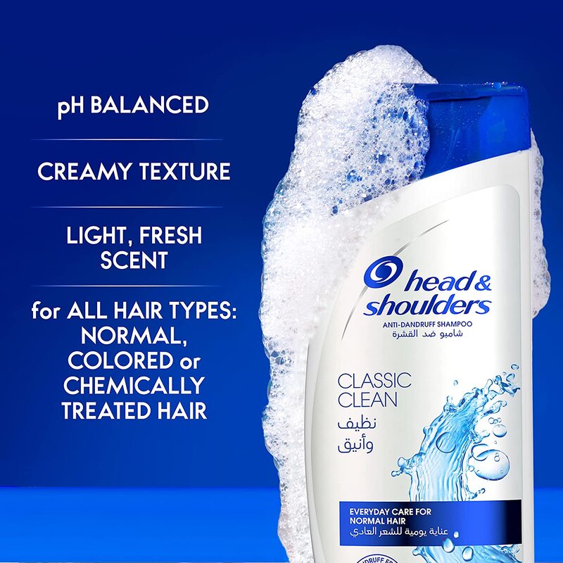 Head & Shoulders Classic Clean Anti-Dandruff Shampoo for Normal Hair, 400ml