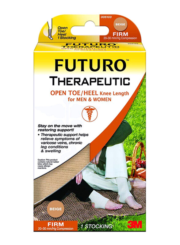 

Futuro Therapeutic Firm Open Toe/Heel Length Unisex Knee Support, Beige, X-Large