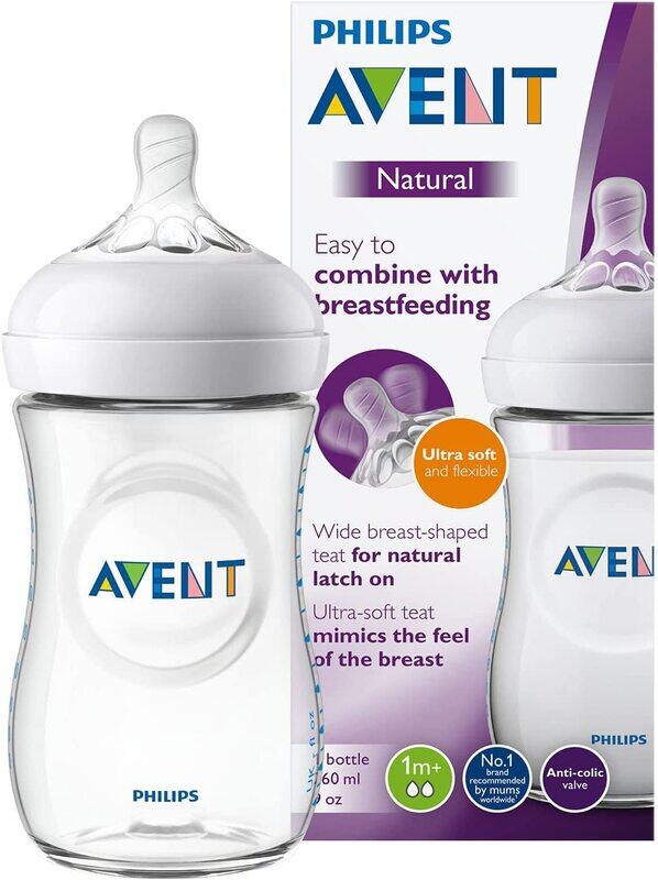 

Philips Avent Natural 2.0 Bottle, 260ml, Clear