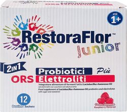 RestoraFlor U.G.A Nutraceuticals Restoraflor CFU Probiotic Plus ORS Electrolytes, 12 Sachets