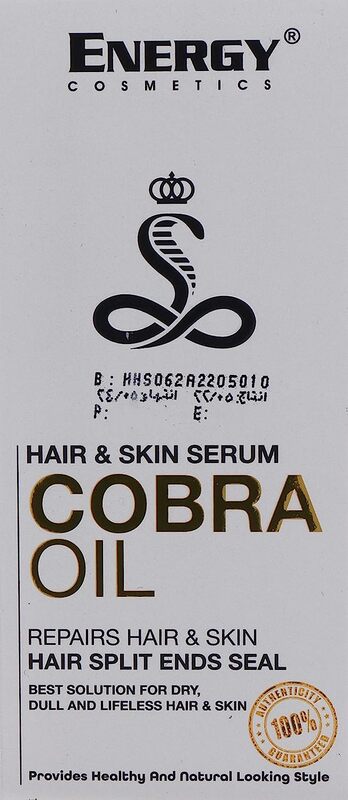 Energy Cosmetics Cobra Oil Hair Oil for All Hair Types, 30ml