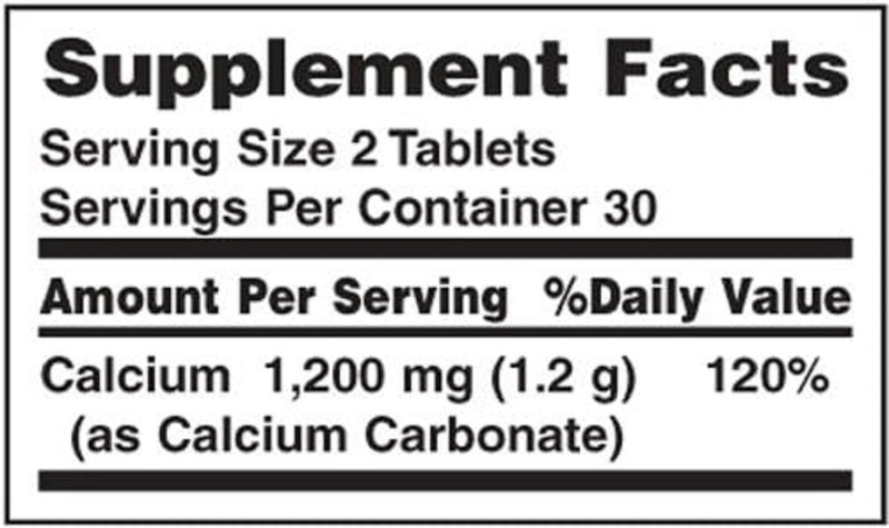 Nature's Bounty High Potency Calcium 600 Supplement, 60 Tablets