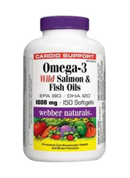 Webber Naturals Omega 3 Salmon and Fish Oils, 1000mg, 150 Capsules