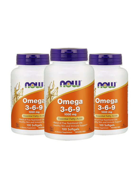 

Now Omega 3-6-9 Dietary Supplement, 1000mg, 100 Softgels