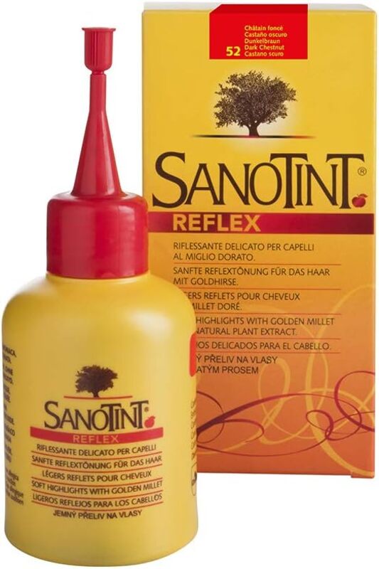 Sanotint Reflex For Natural Hair Color, 80ml, No. 52 Dark Chestnut