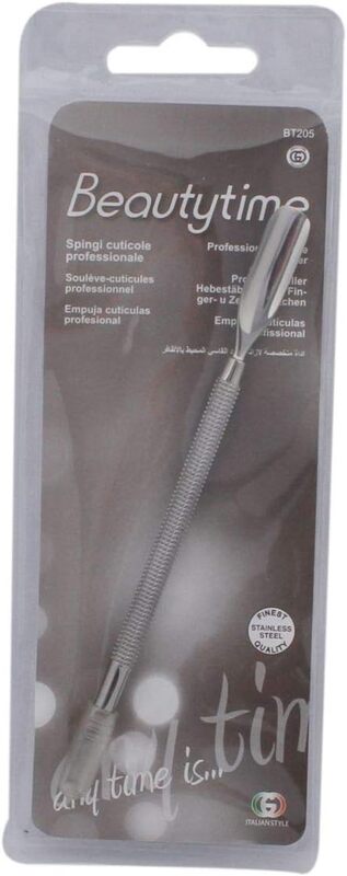 Beautytime Professional Cuticle Pusher, BT205, Silver