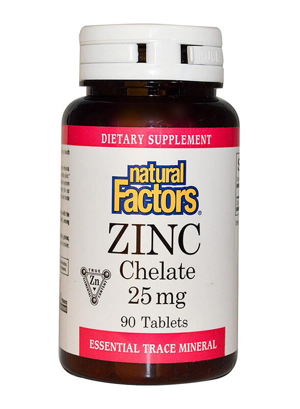 

Natural Factors Zinc, 25mg, 90 Tablets