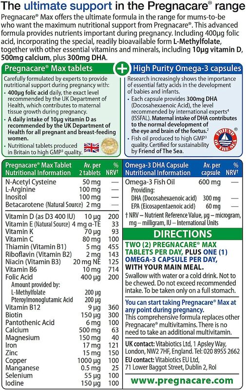 Vitabiotics Pregnacare Max Tablets & Capsules, 84 Capsules