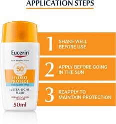 Eucerin SPF50+ Sun Hydro Protect Ultra Light Fluid, 50ml