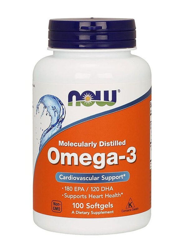 

Now Omega-3 Cardiovascular Support Dietary Supplement, 1000mg, 100 Softgels