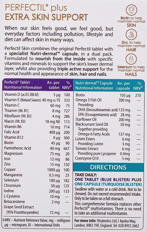 Vitabiotics Perfectil Plus Skincare Supplement, 56 Capsules