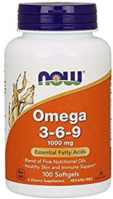 Now Omega 3-6-9 Dietary Supplement, 1000mg, 100 Softgels