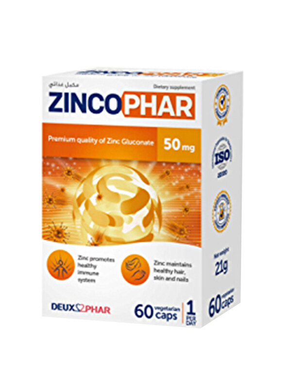 

Deuxphar ZincoPhar Dietary Supplement, 50mg, 60 Capsules