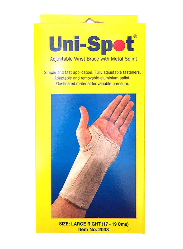 

Uni-spot Unisex Wrist Brace Right, Beige, Large