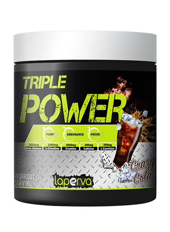 Laperva Triple Power Pre Workout Crazy Cola Dietary Supplement, 300g