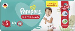 Pampers Baby-Dry Pants with Aloe Vera Lotion Stretchy Sides and Leakage Protection, Size 5, 12-18 kg, 48 Count