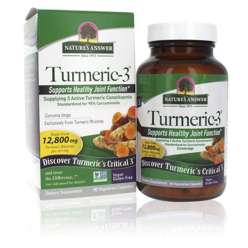 

Nature's Answer Turmeric-3 Dietary Supplement, 5000mg, 90 Vegetarian Capsules