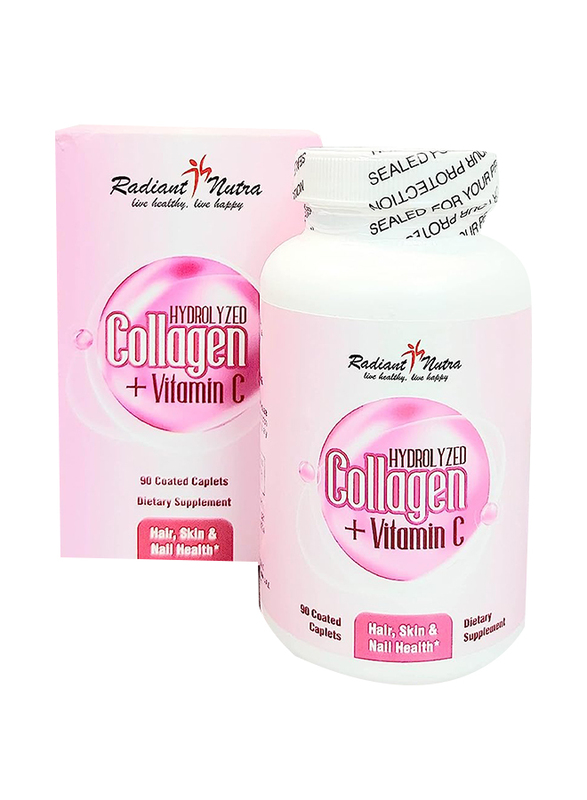 Radiant Nutra Hydrolyzed Collagen with Vitamin C, 90 Capsules