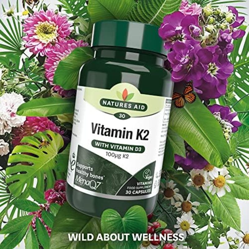 Natures Aid 100Ug Vitamin K2, 30 Capsules