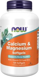 Now Foods Calcium & Magnesium with Vitamin D3 and Zinc Dietary Supplement, 120 Softgels