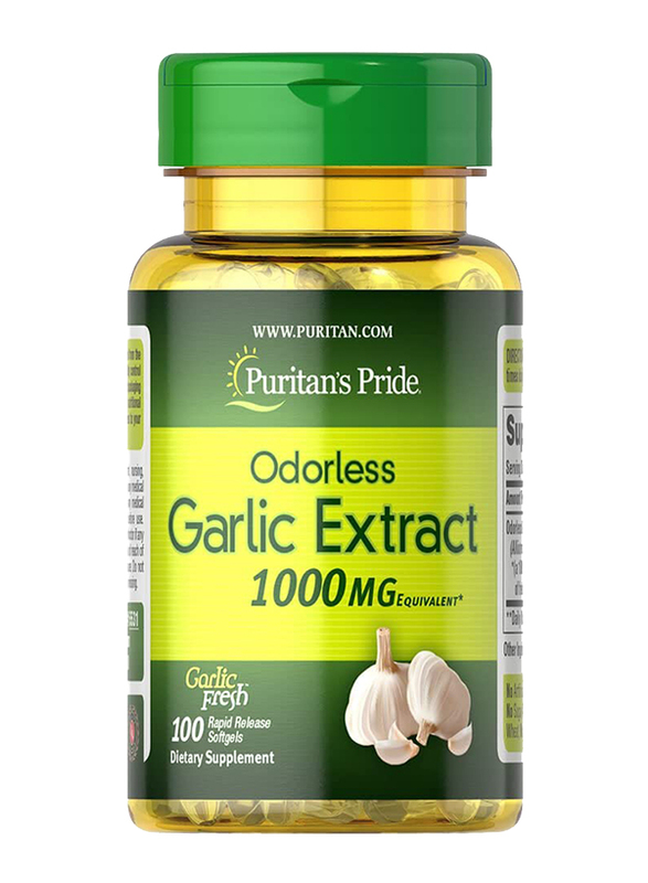 

Puritan's Pride Odourless Garlic Herbal Supplement, 1000mg, 100 Softgels