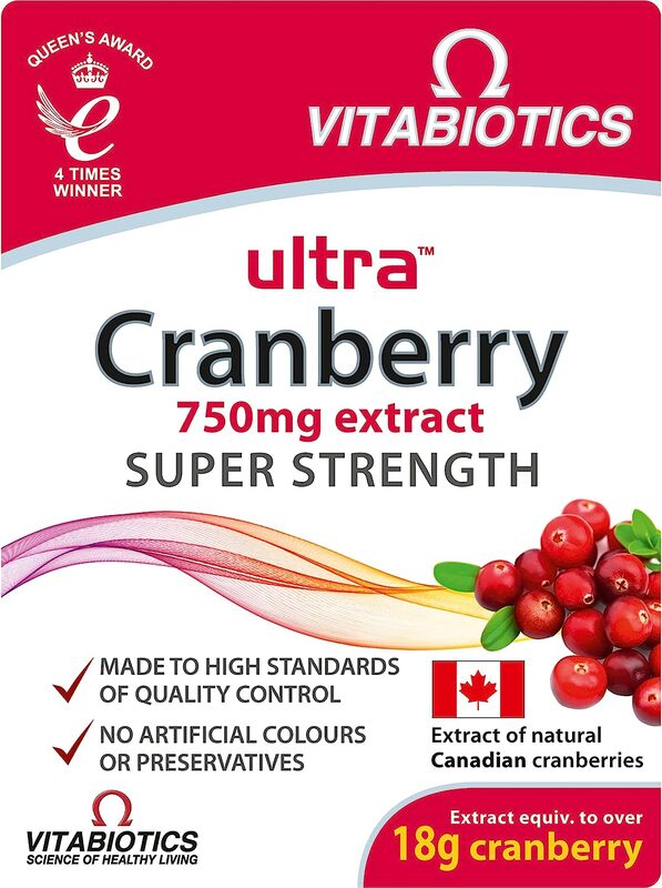 Vitabiotics Ultra Cranberry Herbal Supplement, 750mg, 30 Tablets