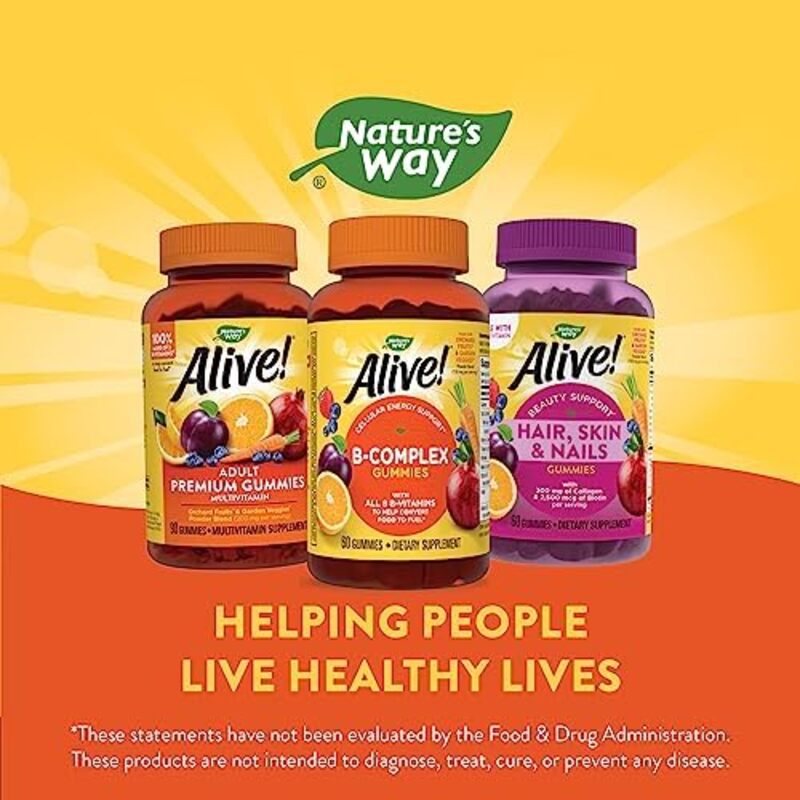 Nature's Way Alive B-Complex Dietary Supplement, 60 Gummies